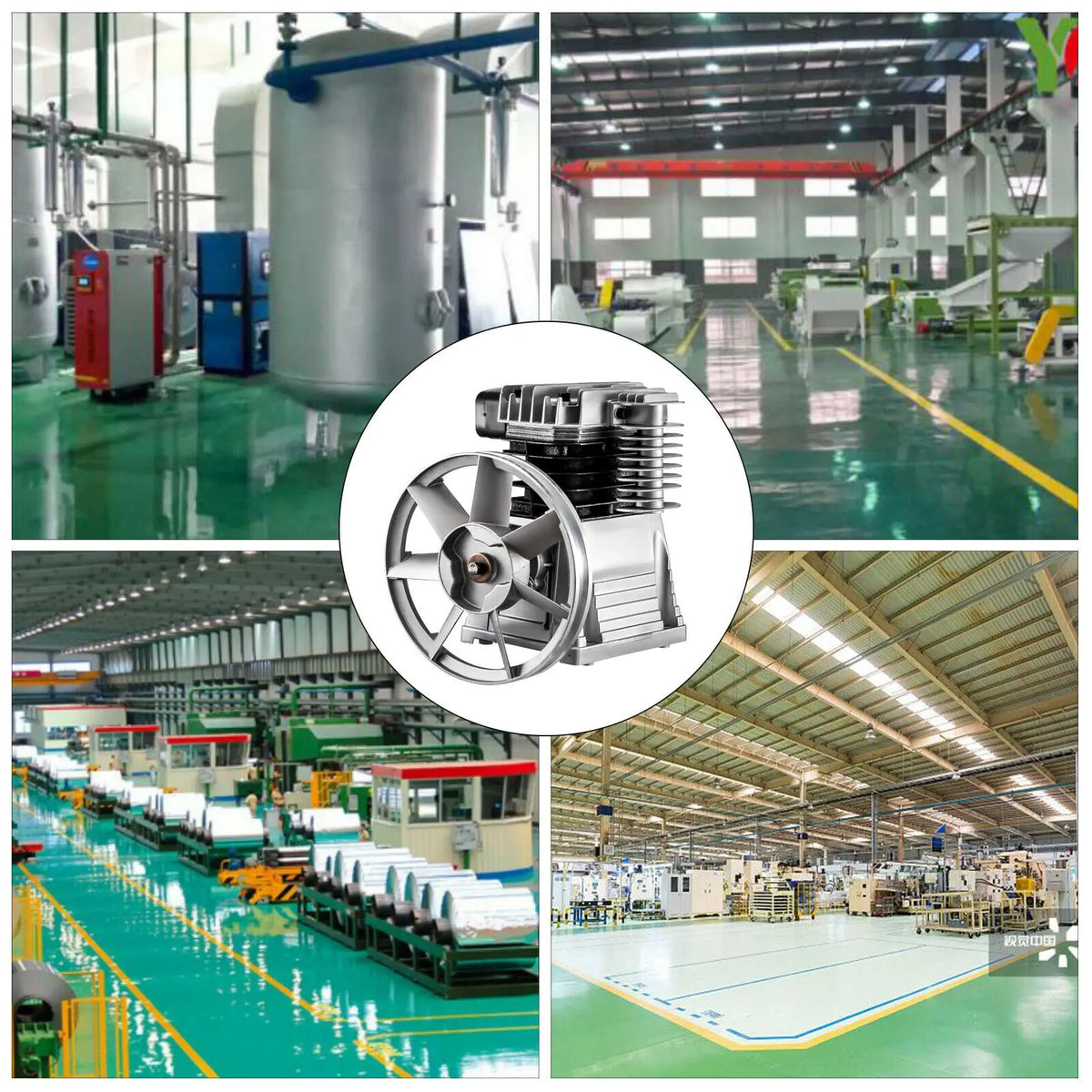 SucceBuy Twin Cylinder Single Stage Air Compressor Pump Head
