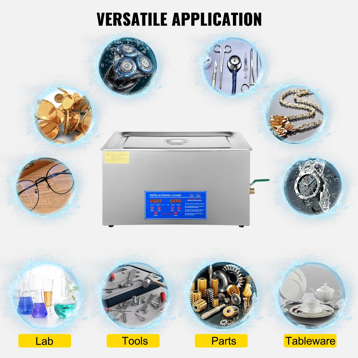 SucceBuy Portable Ultrasonic Cleaner for Household Cleaning Appliances