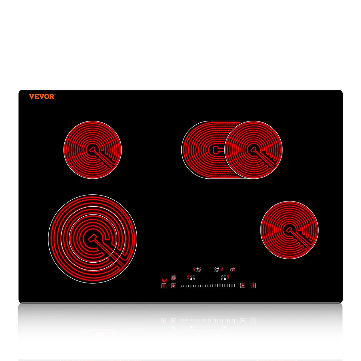 SucceBuy Built In Electric Cooktop With Multiple Powerful Burners