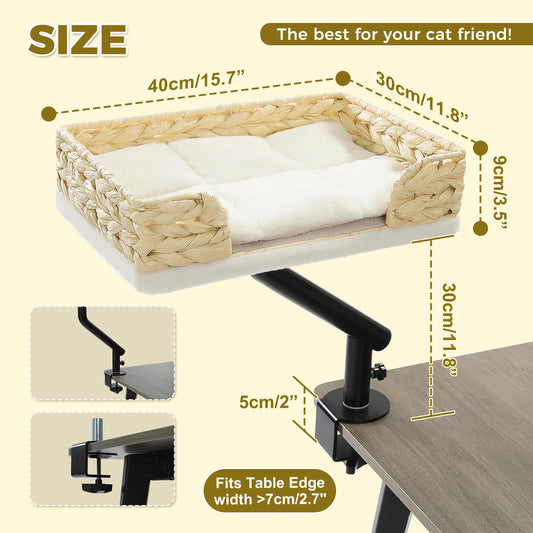 PAWZ Road Rotatable Cat Desk Bed With Adjustable Hammock