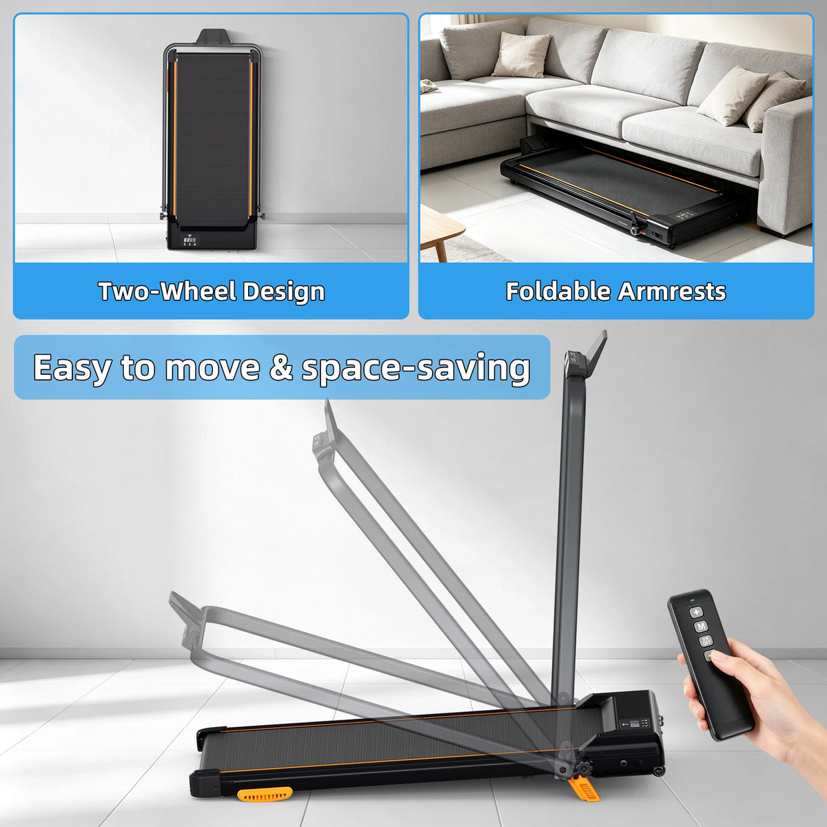 Gymheit Foldable Incline Treadmill for Home Walking and Jogging Workouts