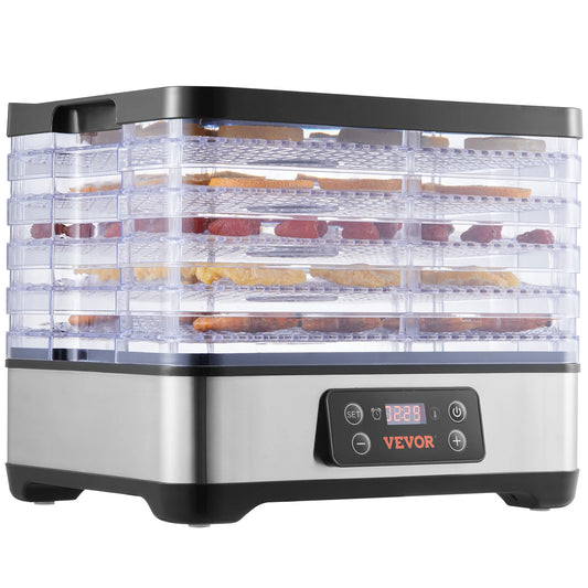 VEVOR Stainless Steel Food Dehydrator With Digital Timer Temperature Control