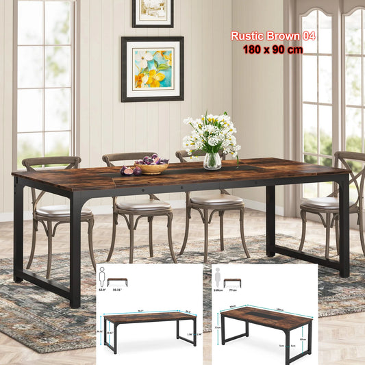 Tribesigns Industrial Dining Table for Kitchen and Dining Room