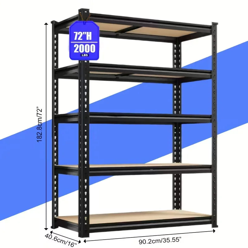 Sarenzoon Adjustable Metal Double Layer Utility Storage Rack for Home and Commercial Use