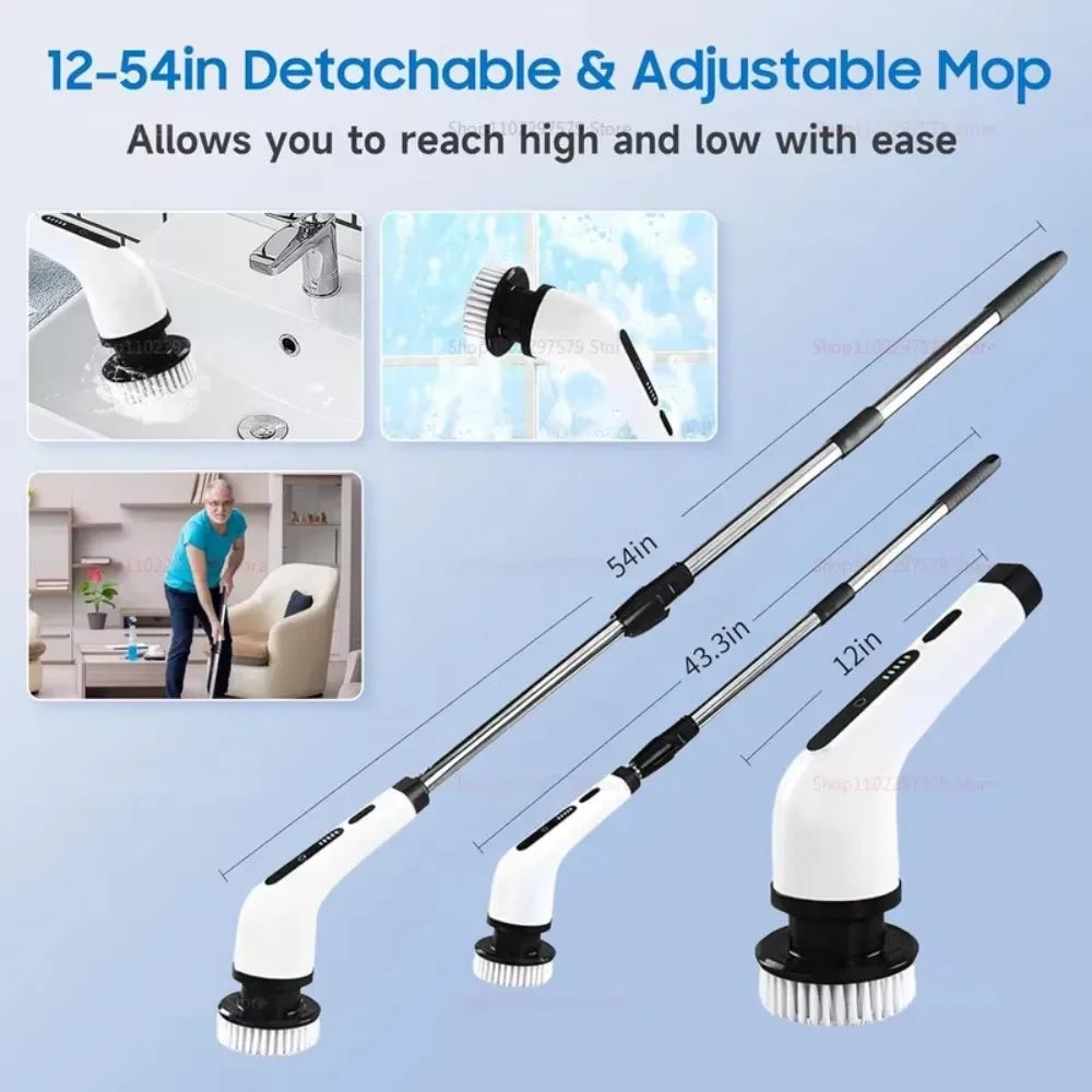COBASPORT Cordless Electric Spin Scrubber With Adjustable Handle