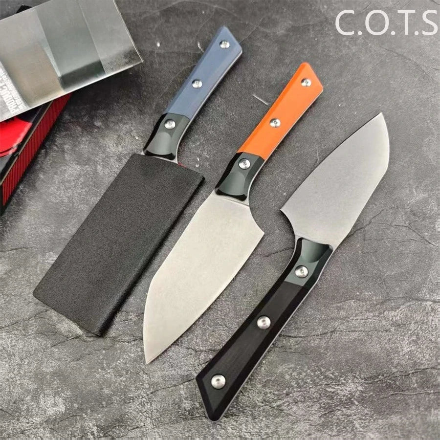 DIY Fixed Blade Santoku Kitchen Knife With G10 Handle