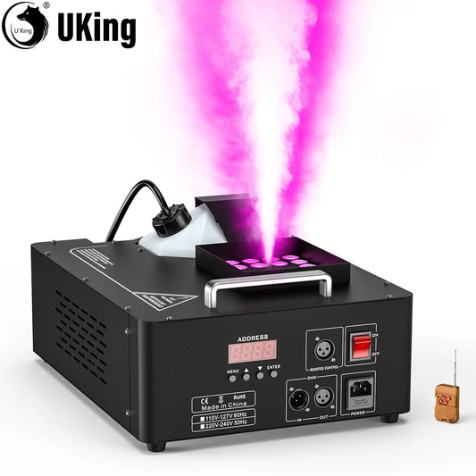 U'King RGB LED Vertical Fog Machine for Stage Lighting Effects