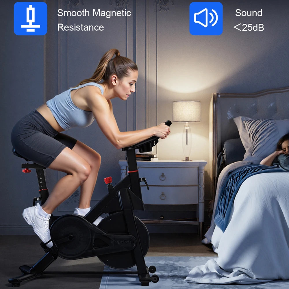 LACUFFY 32 Level Magnetic Resistance Exercise Bike for Home