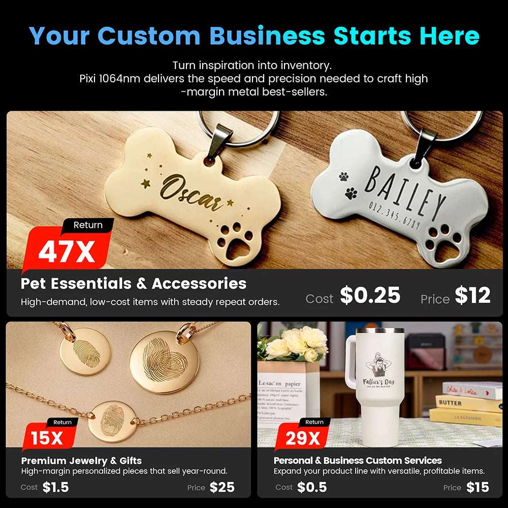 AlgoLaser Pixi Infrared Laser Engraver for Metal Jewelry and Marking
