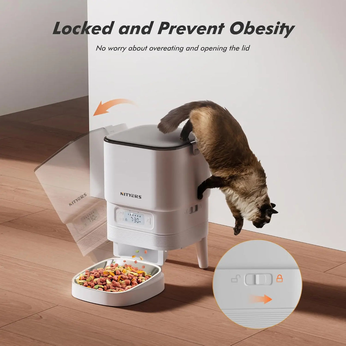 Nityers Smart Pet Feeder With App Control And Voice Recorder