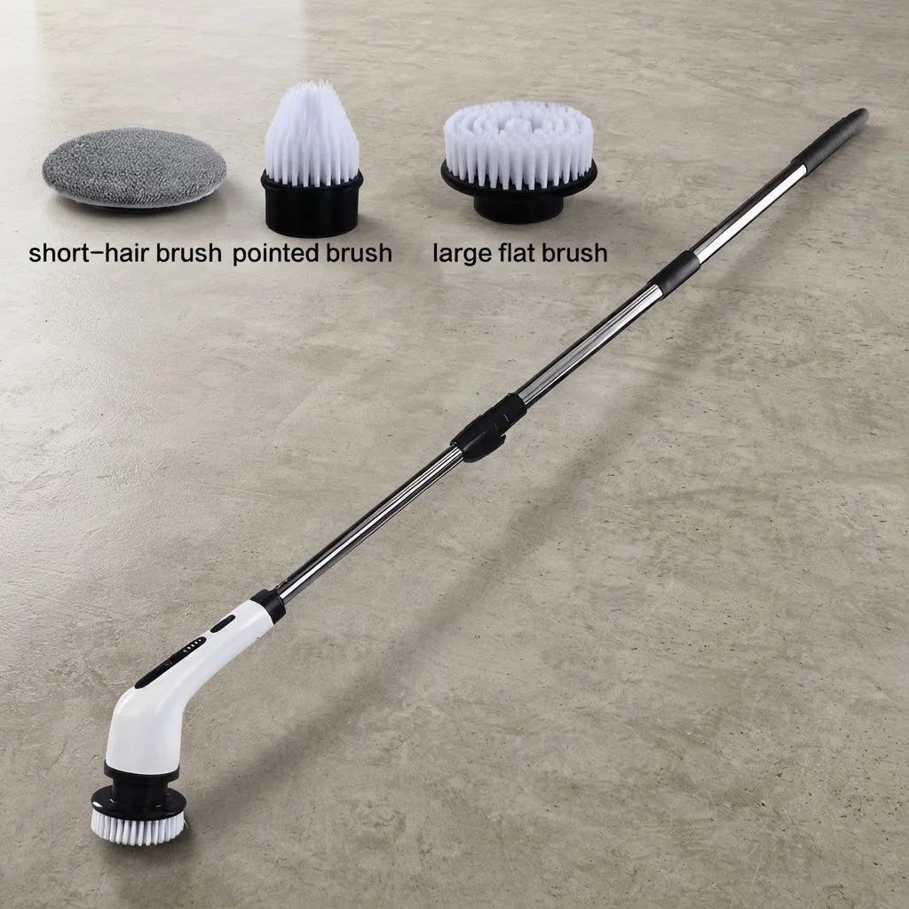 Rechargeable Cordless Electric Spin Scrubber With Replaceable Brush Heads