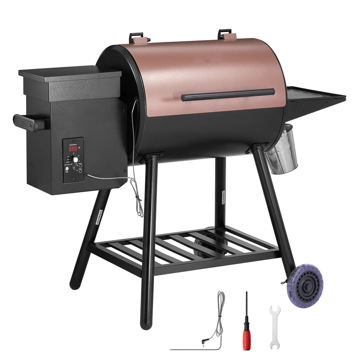 SucceBuy Wood Pellet Grill Smoker With Digital Temperature Controller