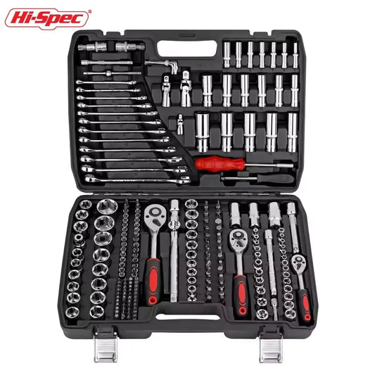 Hi-Spec Mechanical Socket Tool Kit With Ratchets For Automotive Repair