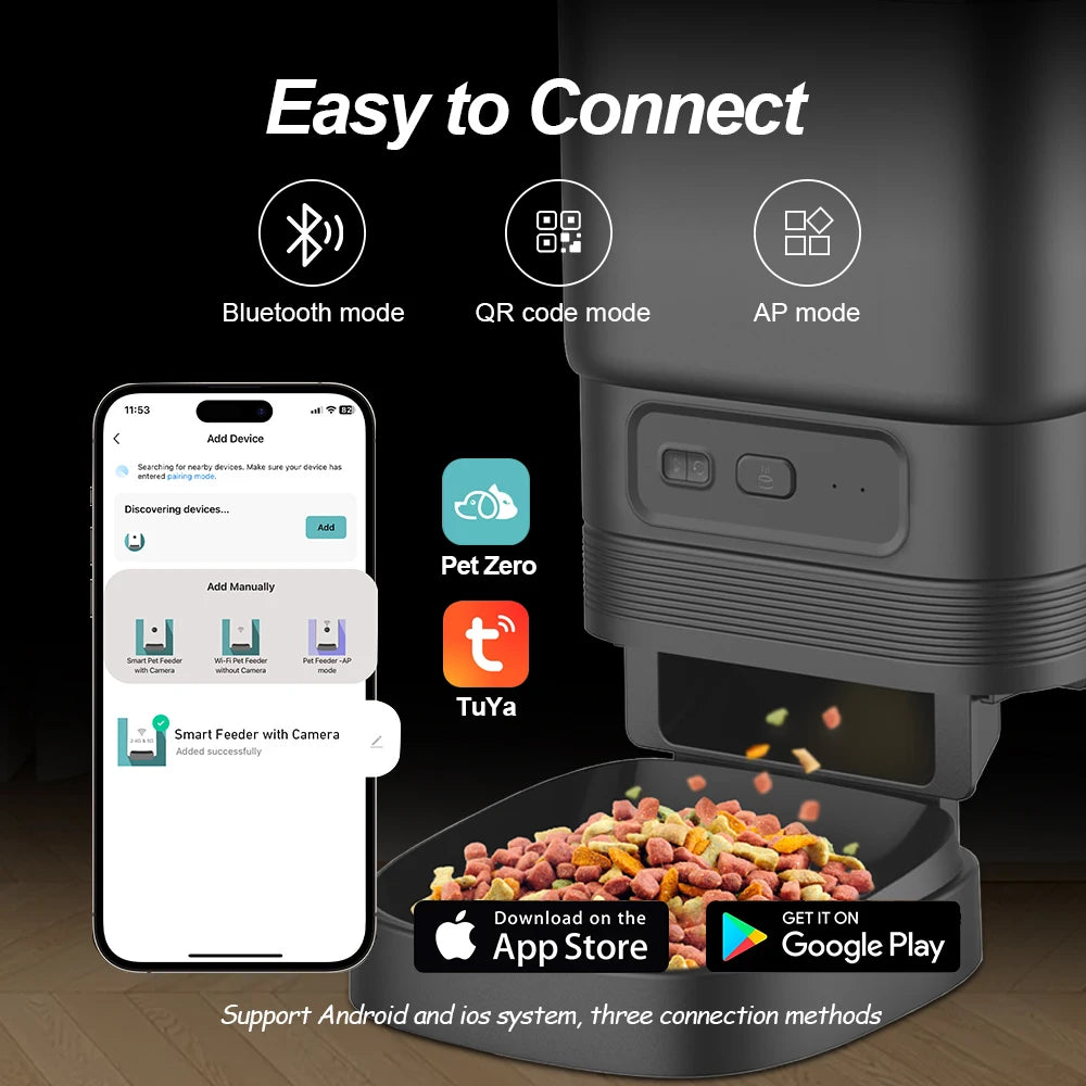 Nityers Smart Pet Feeder With App Control And Voice Recorder