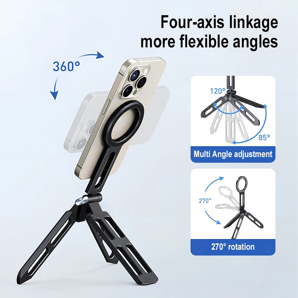 AKABEILA Magnetic Phone Tripod Selfie Stick With Foldable Stand