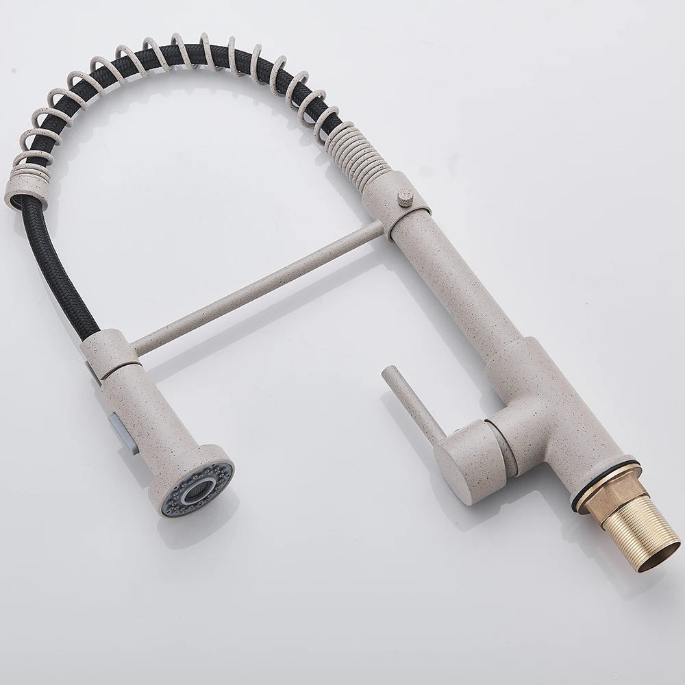 SHBSHAIMY Single Handle Pull Down Kitchen Faucet With Spring Sprayer