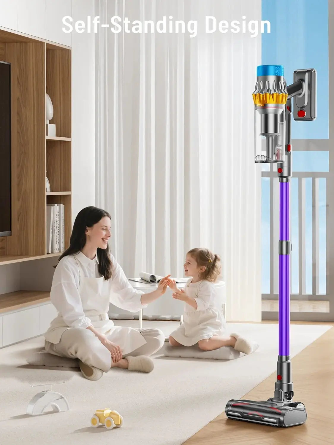 VAKERR Cordless Vacuum Cleaner With Powerful Suction And HEPA Filtration