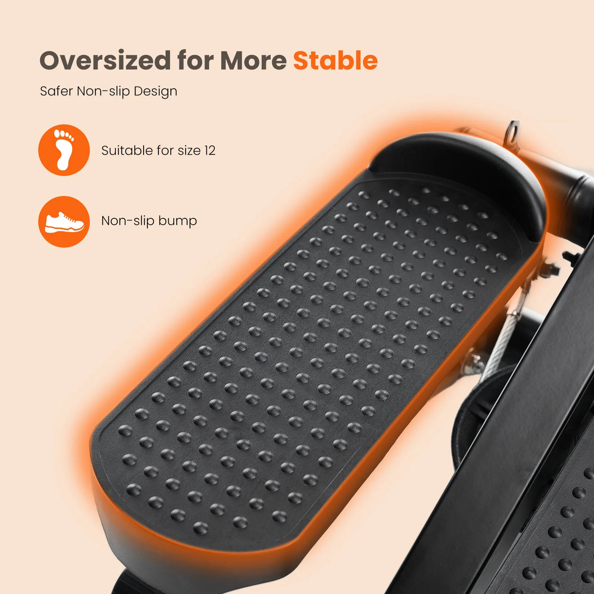 Mini Stepper with Resistance Bands and LCD Monitor for Cardio