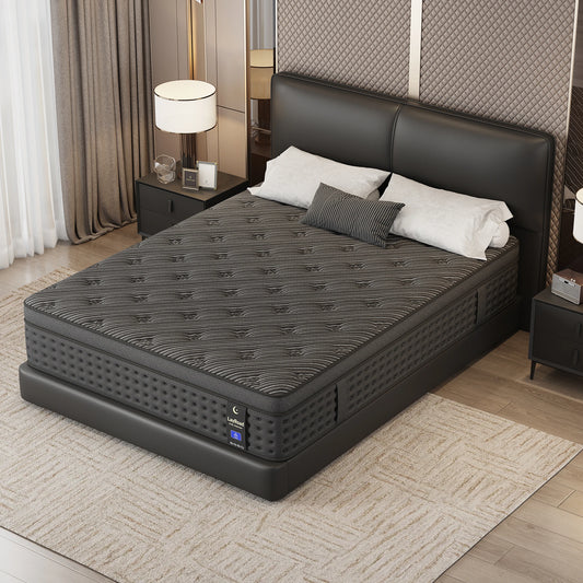 LAYROAD Medium Firm Memory Foam And Pocket Spring Mattress