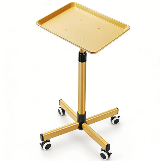 Adjustable Height Salon Cart With Aluminum Tray For Mobile Services