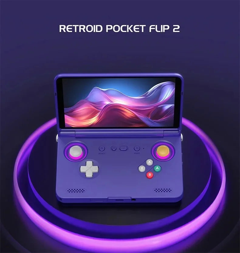 Retroid Pocket Flip2 Android Handheld Gaming Console With AMOLED Display