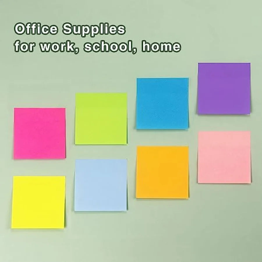 Sticky Notes Pads for Office School and Everyday Organization