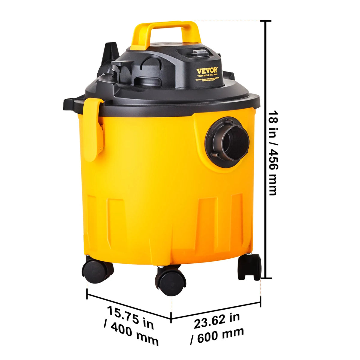 SucceBuy Stainless Steel Wet And Dry Shop Vacuum Powerful Suction