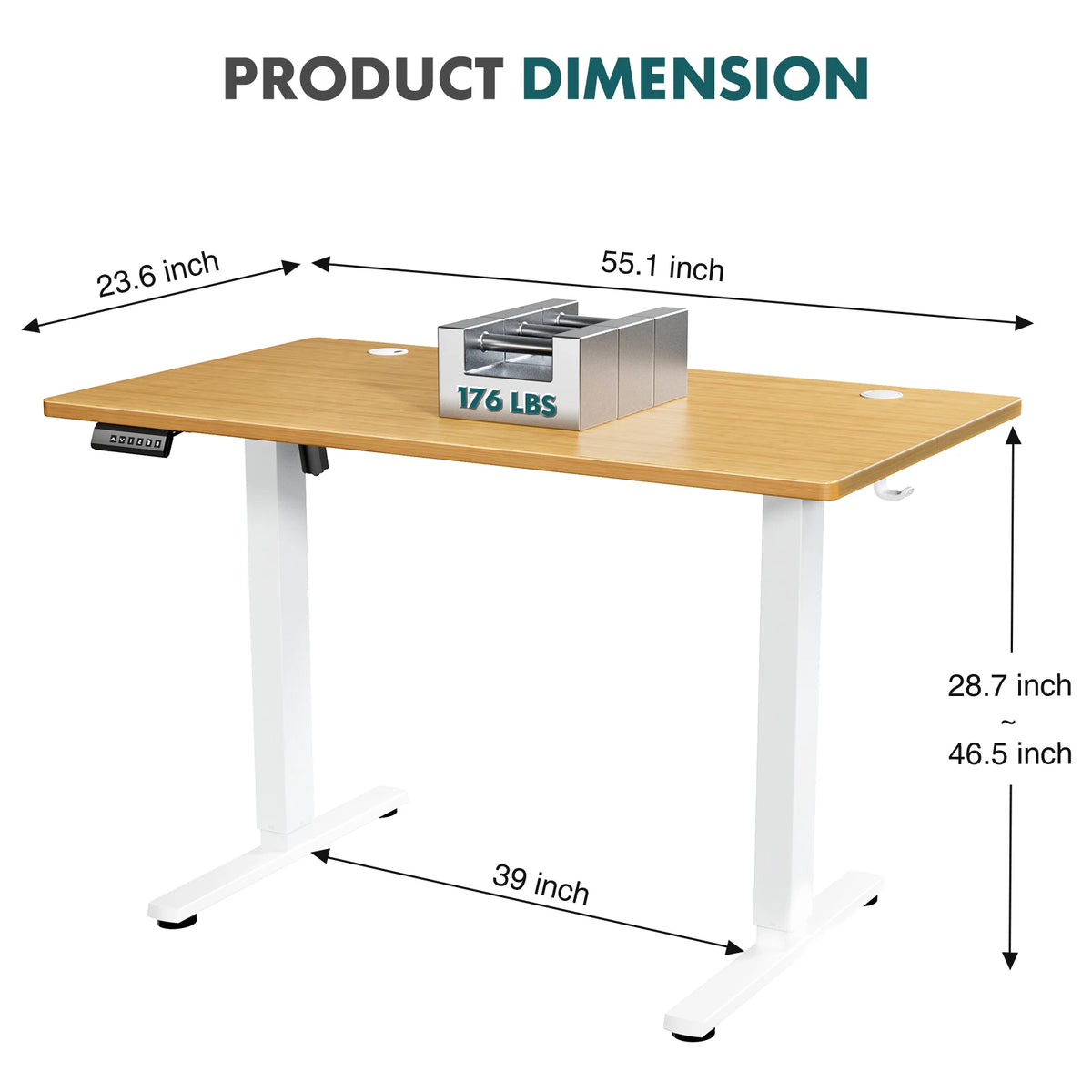 JHK Ergonomic Electric Height Adjustable Standing Desk