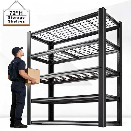 Sarenzoon Adjustable Metal Double Layer Utility Storage Rack for Home and Commercial Use