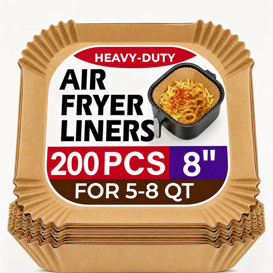 Disposable Unbleached Parchment Air Fryer Liners Nonstick Oil Resistant