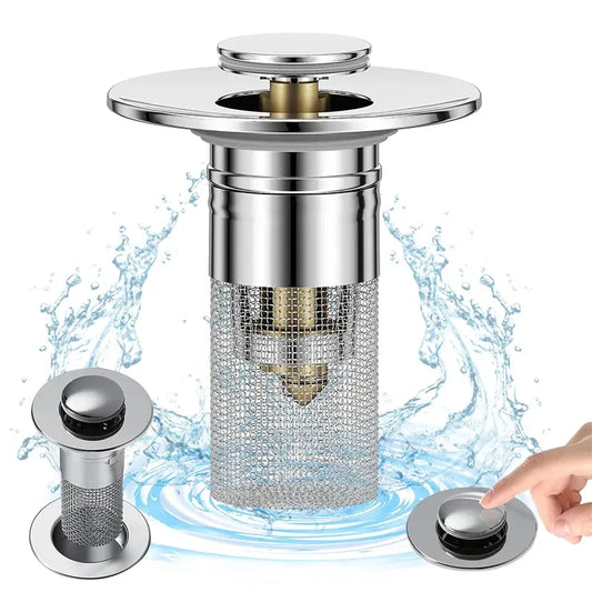 Universal Stainless Steel Sink Drain Plug Hair Catcher Filter