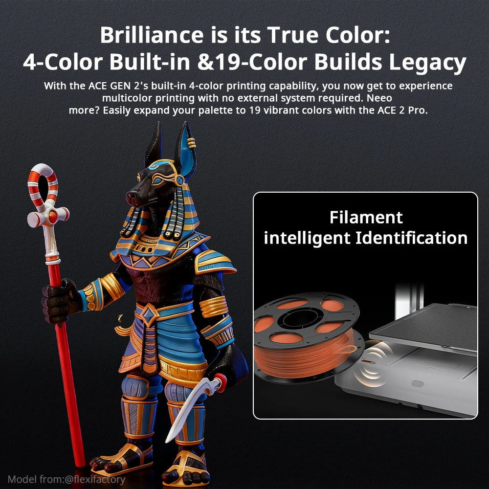 ANYCUBIC Kobra X Multi Material High Speed 3D Printer AI Assistance