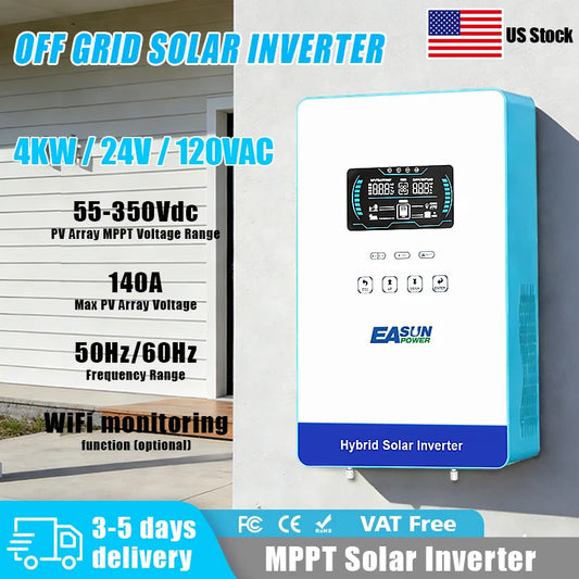 EASUN POWER Hybrid Inverter MPPT Solar Charger Pure Sine Wave