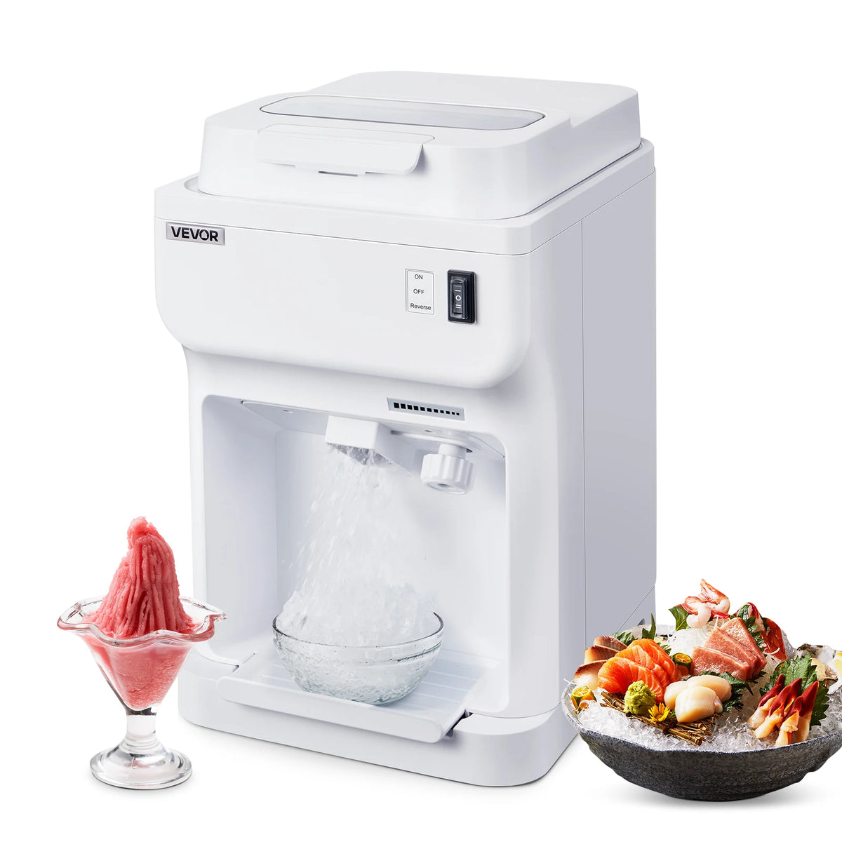 SucceBuy Commercial Electric Ice Shaver for Snow Cones and Treats