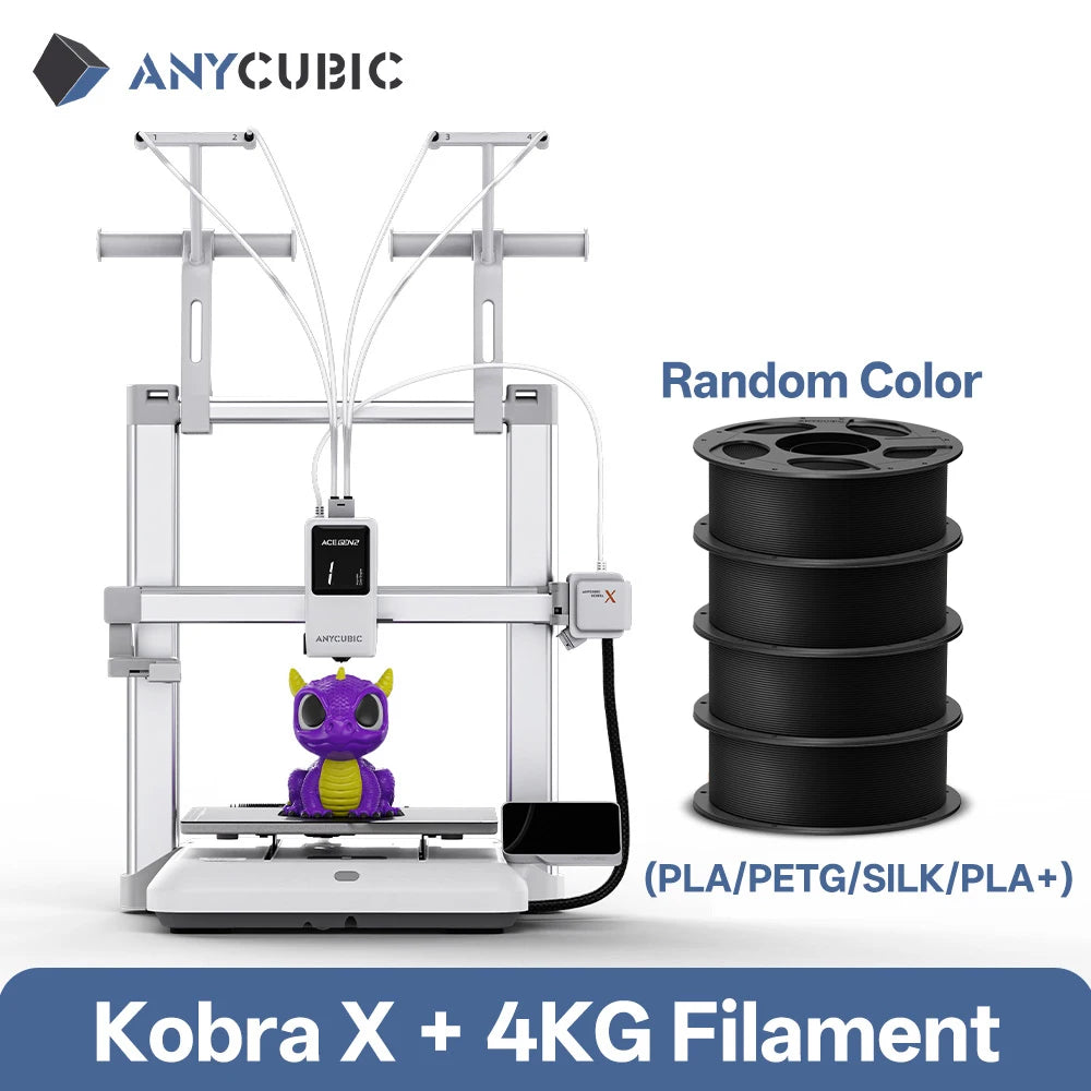 ANYCUBIC Kobra X Multi Material High Speed 3D Printer AI Assistance