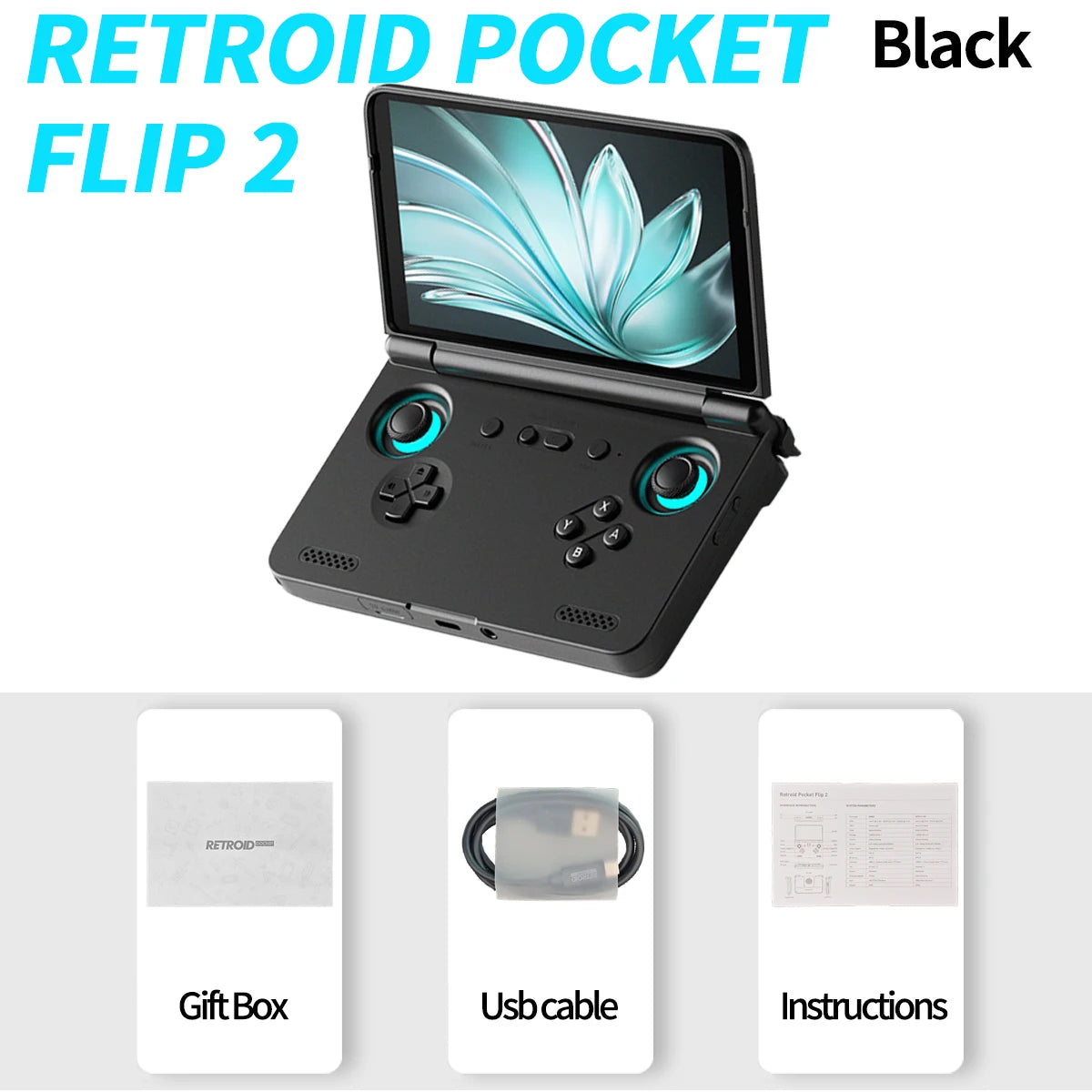 Retroid Pocket Flip2 Android Handheld Gaming Console With AMOLED Display