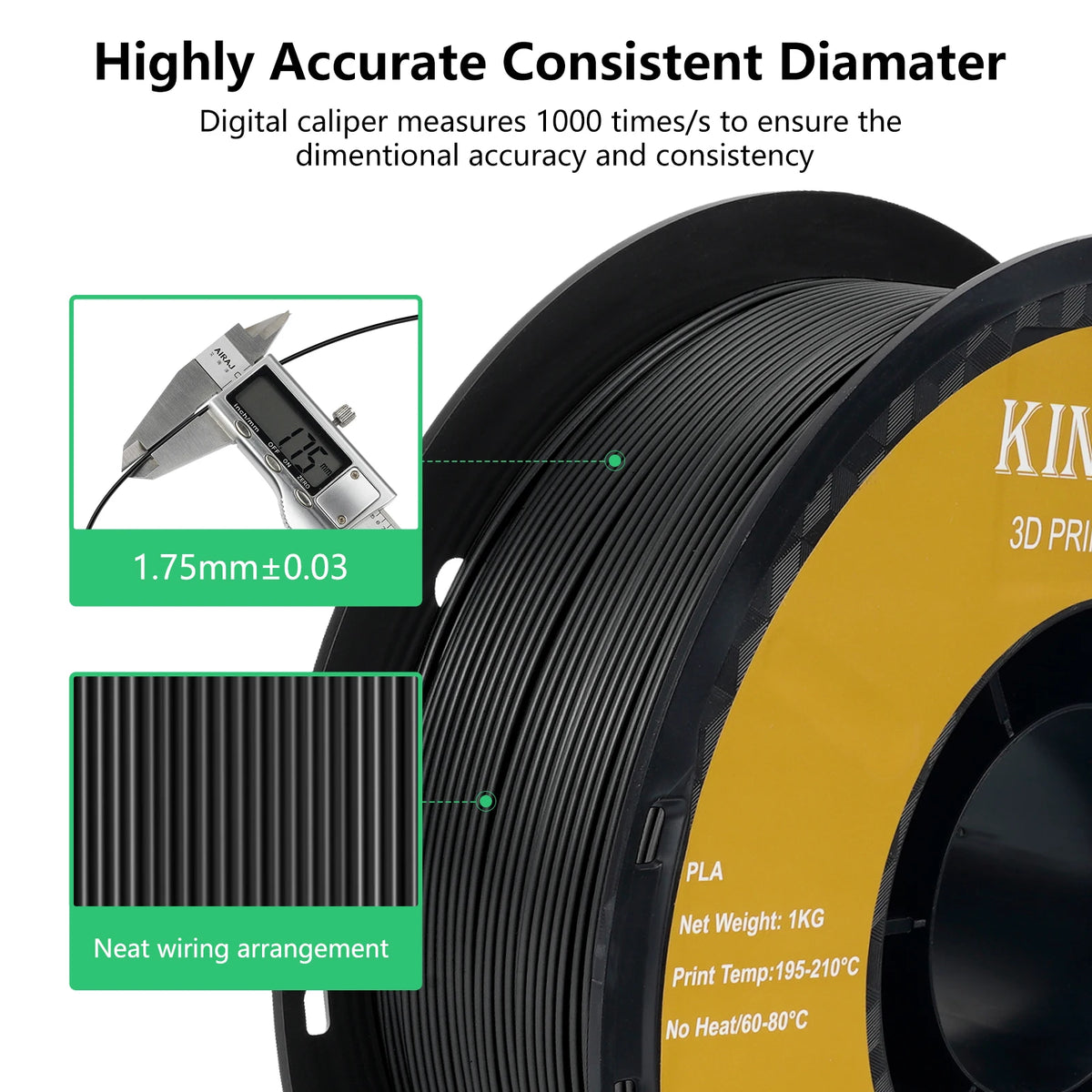 KINGROON PLA PETG 3D Printer Filament Assortment for FDM Printing