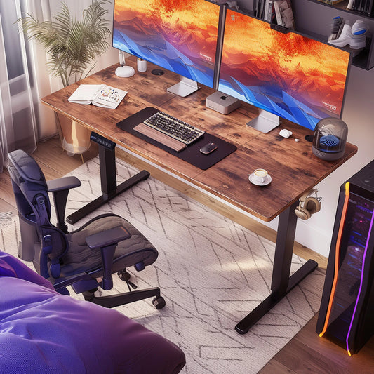 JHK Electric Height Adjustable Standing Desk For Office Workstation