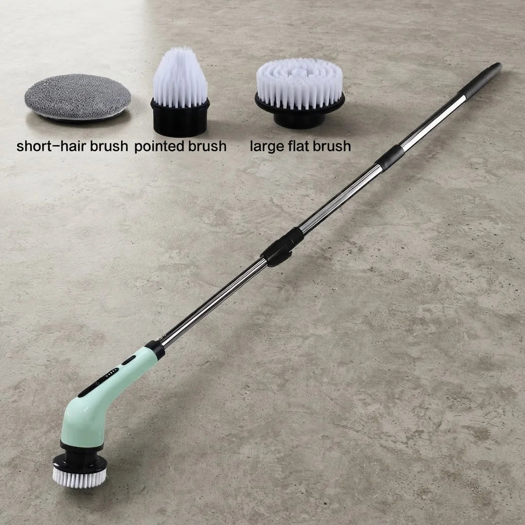 Rechargeable Cordless Electric Spin Scrubber With Replaceable Brush Heads