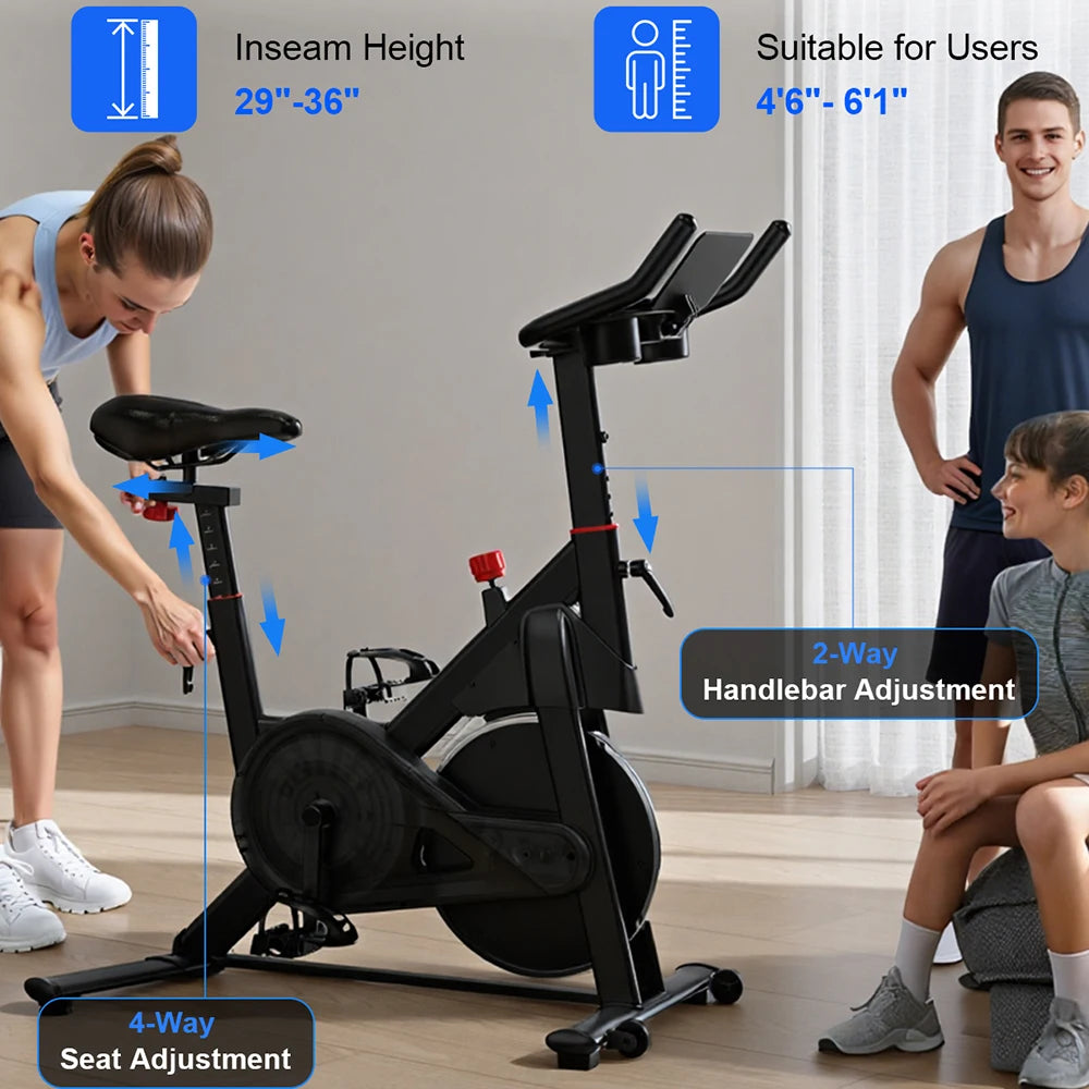 LACUFFY Magnetic Resistance Exercise Bike With 32 Resistance Levels