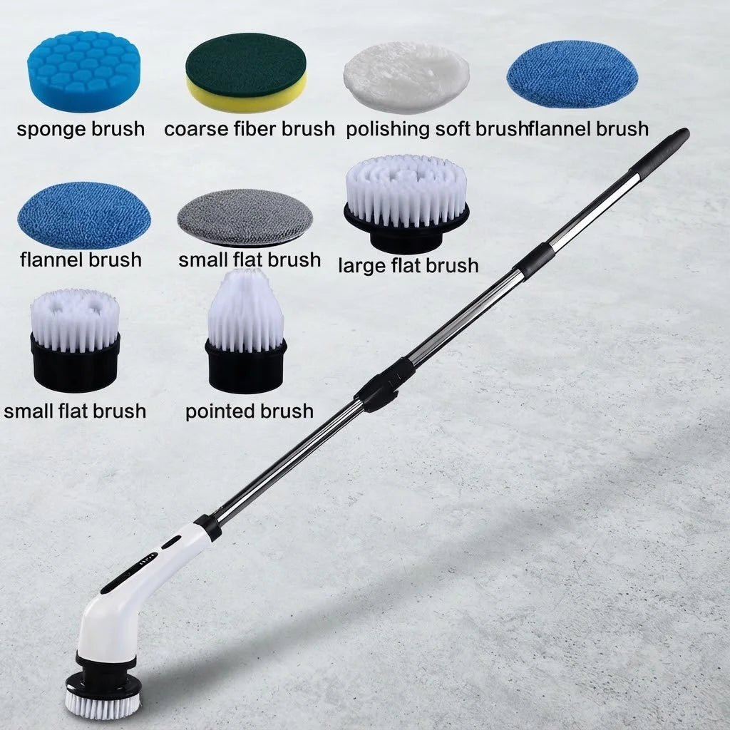 Rechargeable Cordless Electric Spin Scrubber With Replaceable Brush Heads