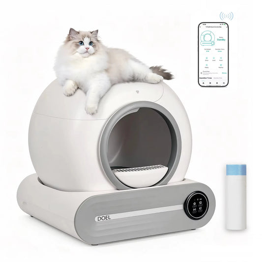 DOEL Smart Automatic Self Cleaning Cat Litter Box With App Control