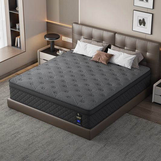 LayRoad Medium Firm Memory Foam Mattress for Home Comfort