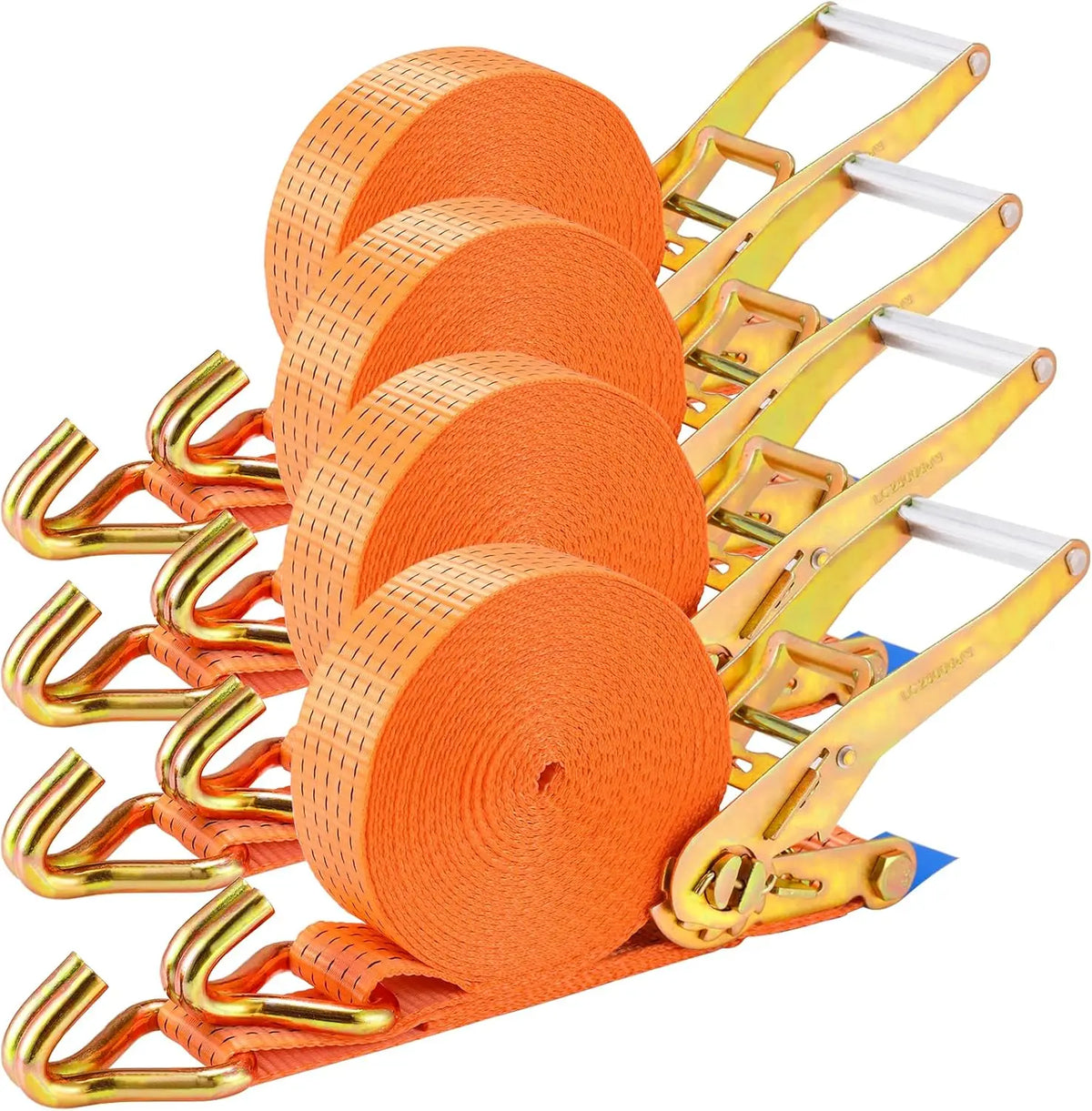 TLGREEN Heavy Duty Double J Hook Ratchet Tie Down Straps
