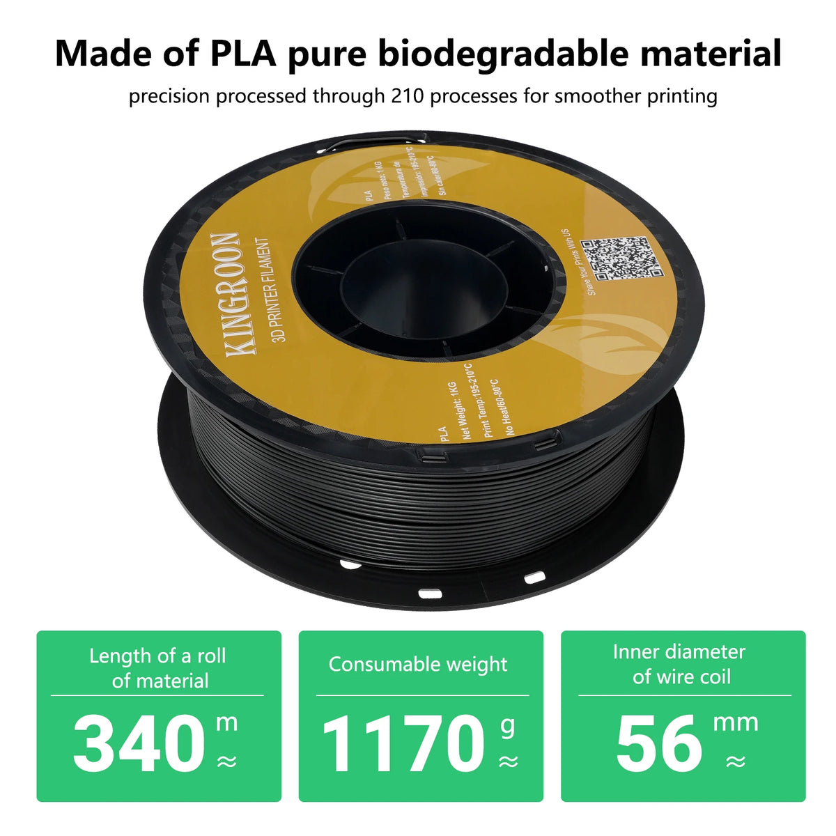 KINGROON PLA PETG 3D Printer Filament Assortment for FDM Printing