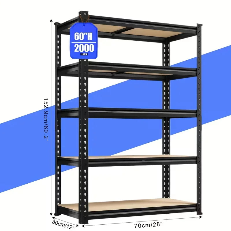 SARENZOON Heavy Duty Adjustable Metal Garage Shelving Storage Rack