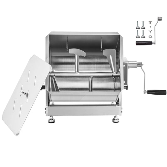 SucceBuy Manual Stainless Steel Meat Mixer With Tilt Tank
