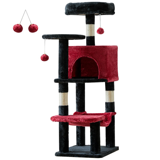 JHK Multi-Level Cat Tree With Sisal Posts And Pet House