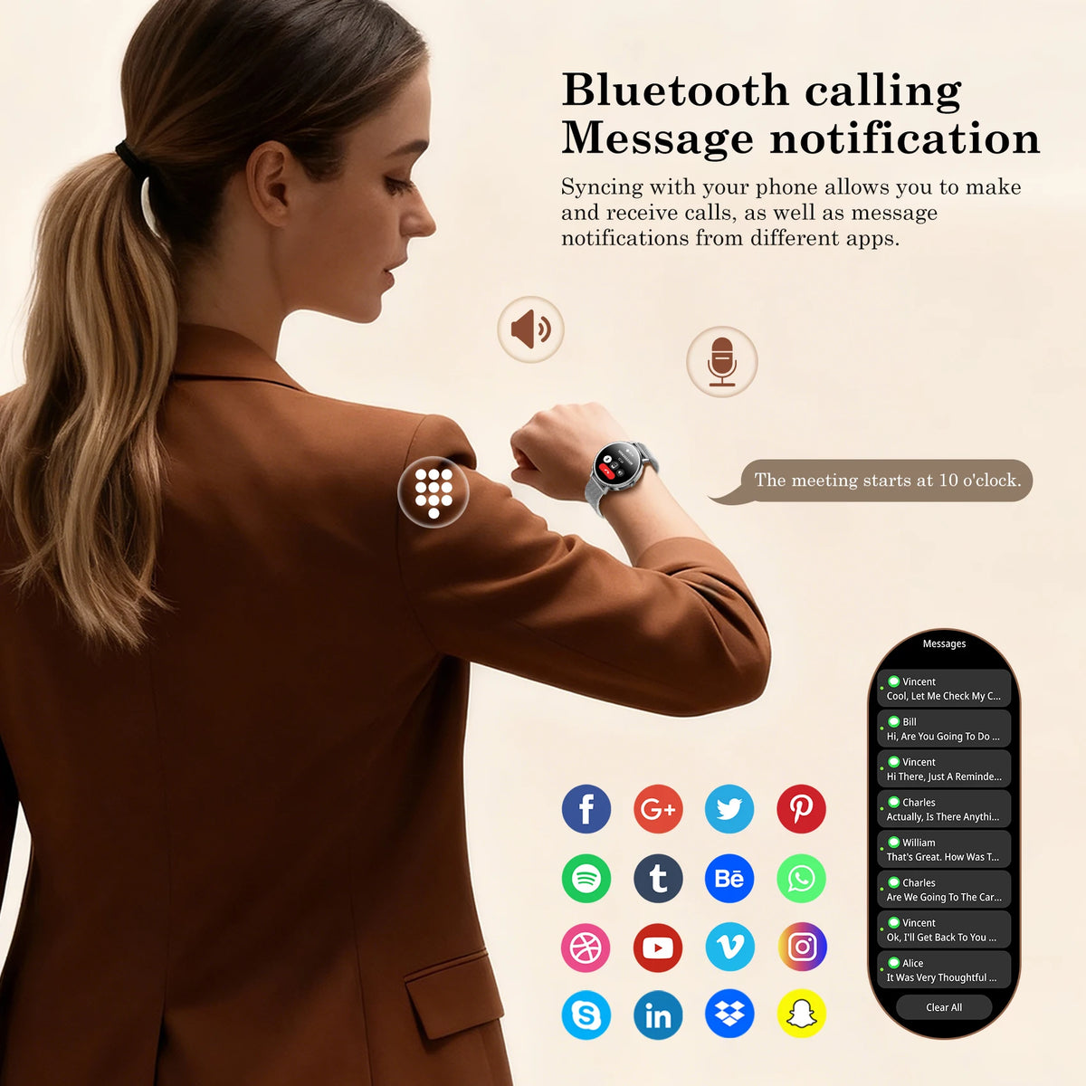 BLACKVIEW Smartwatch for Women with Fitness and Heart Rate Tracking