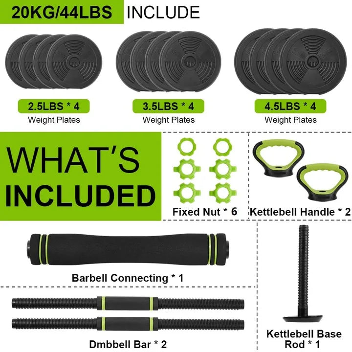 TWISTER.CK Adjustable Dumbbell Set With Connector for Home Gym Training